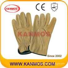 Industrial Safety Cowhide Grain Leather Driver Work Gloves (12203)